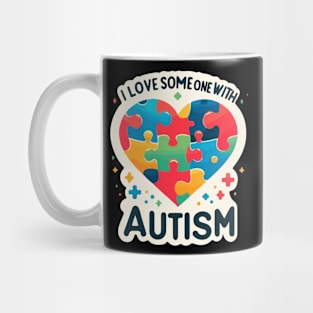 I Love Someone with Autism Awareness Mug